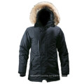 Mens Warm Black Parka Jacket for Winter